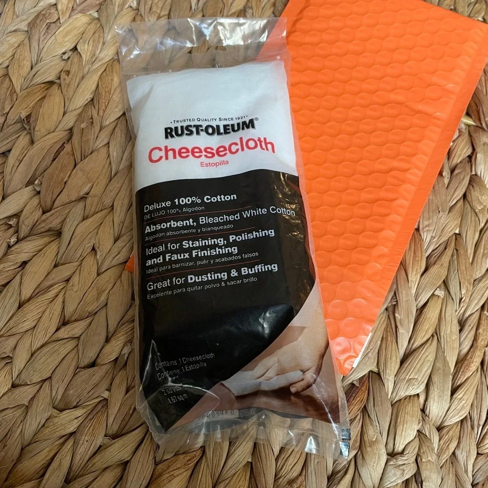 ✅ Rust-Oleum Cheesecloth 100% Cotton Bleached White 2 Sq Yds Staining #️⃣0666